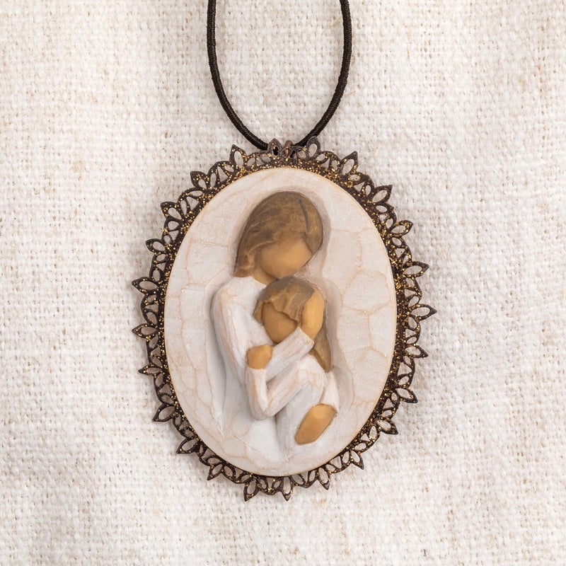 Willow Tree Heart of Gold Metal-Edged Ornament, Sculpted Hand-Painted Bas Relief - Image 3
